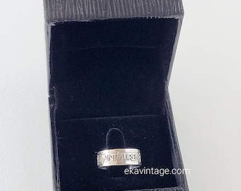 Yves Saint Laurent - Vintage Silver Ring - Etsy