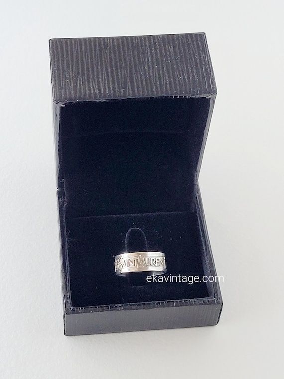 Yves Saint Laurent - Vintage Silver Ring - Etsy