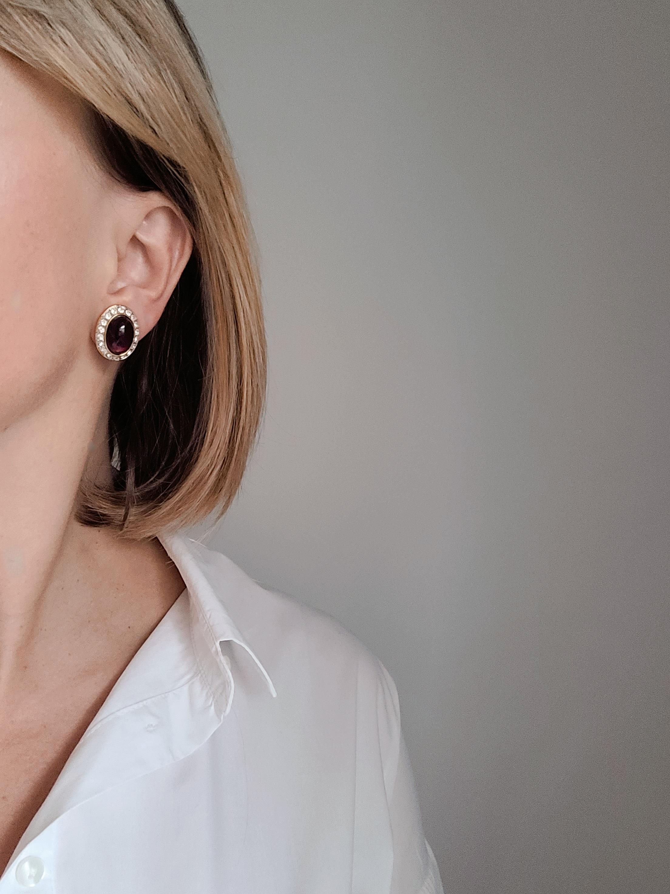 Boucles D'oreilles Anciennes Signées Nina Ricci – Modèle Magnifique Et Vintage