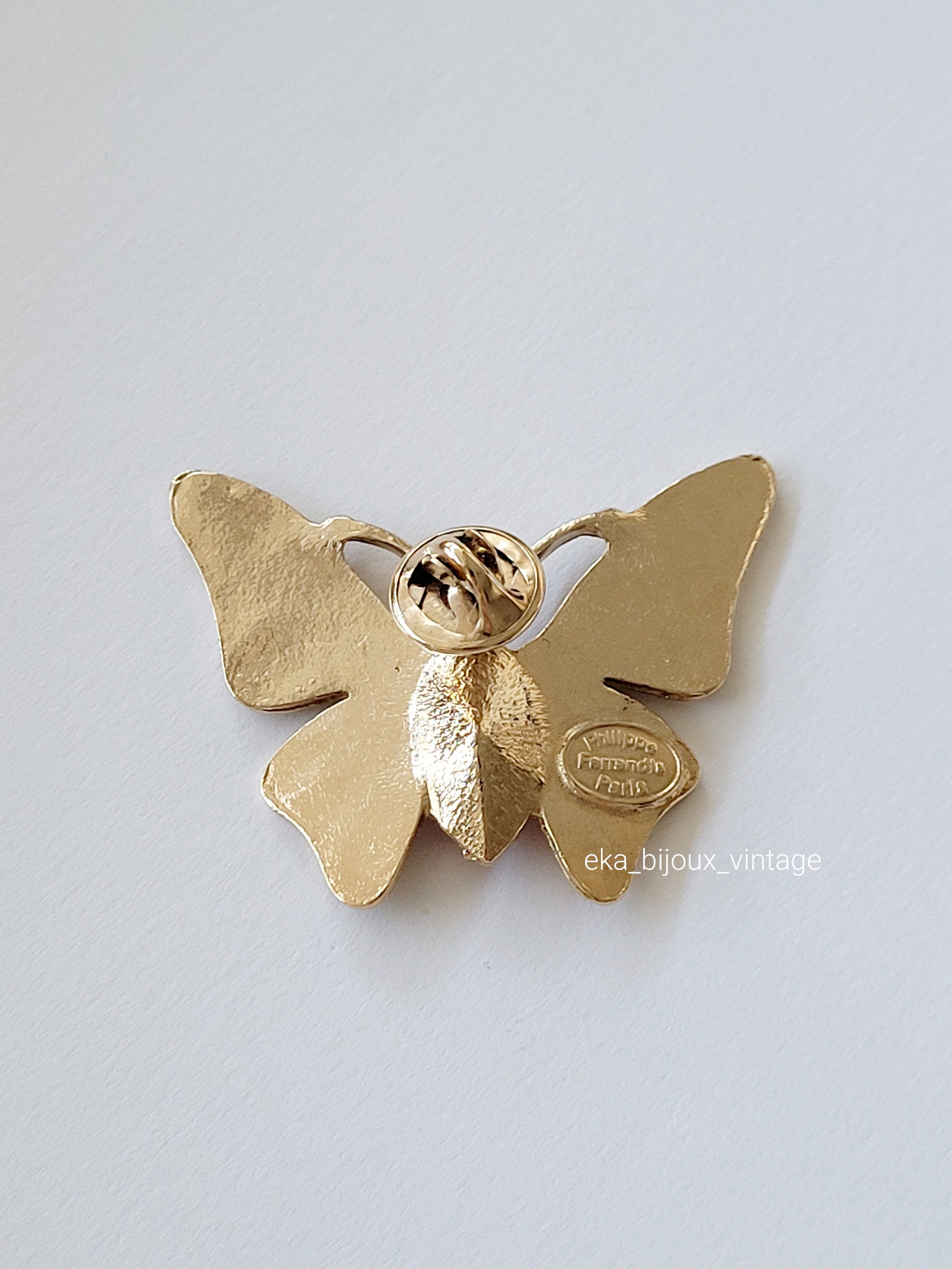 Philippe Ferrandis - Pink Butterfly Brooch - Etsy