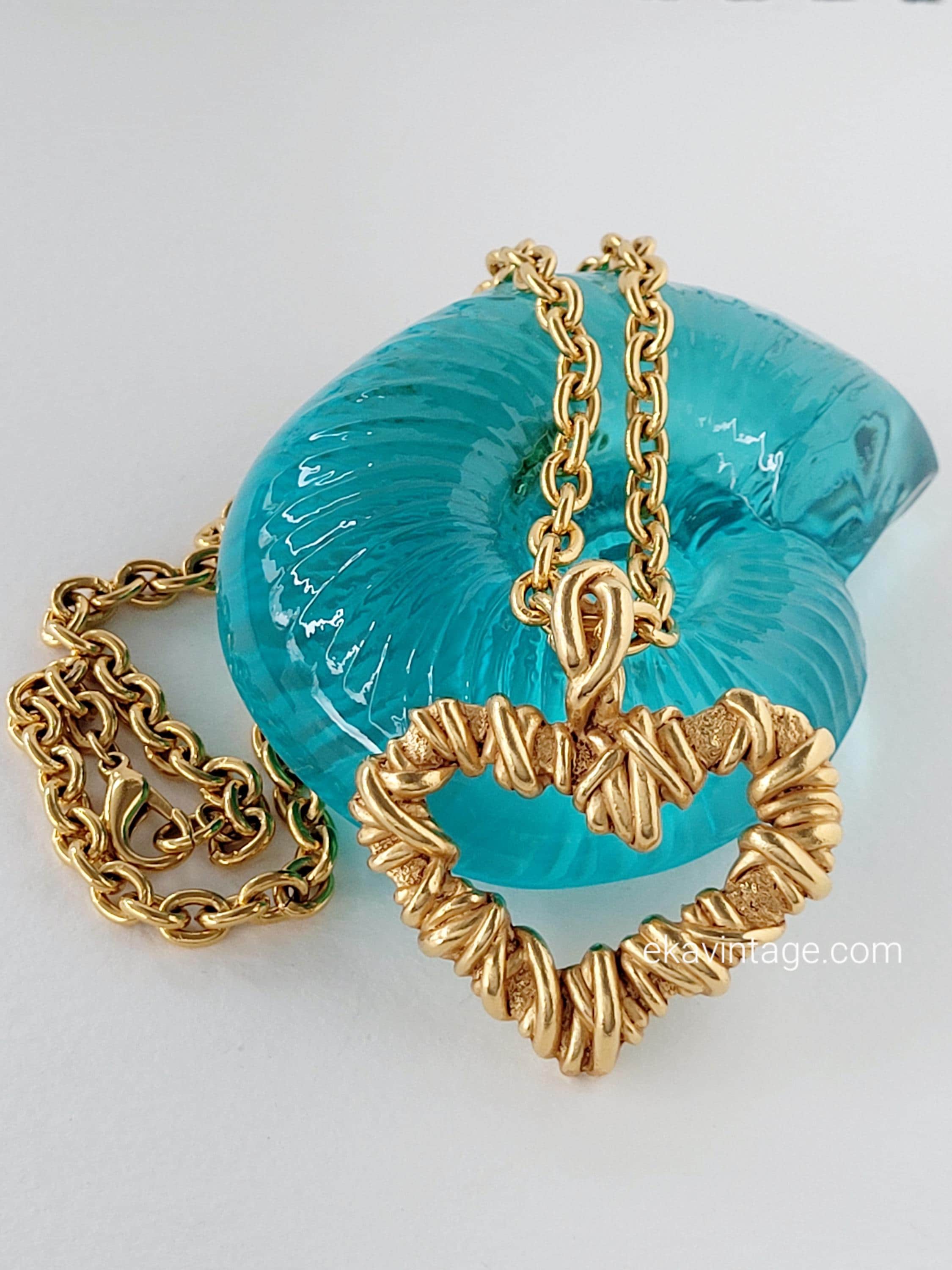 Christian Lacroix - Vintage Heart Necklace - Etsy