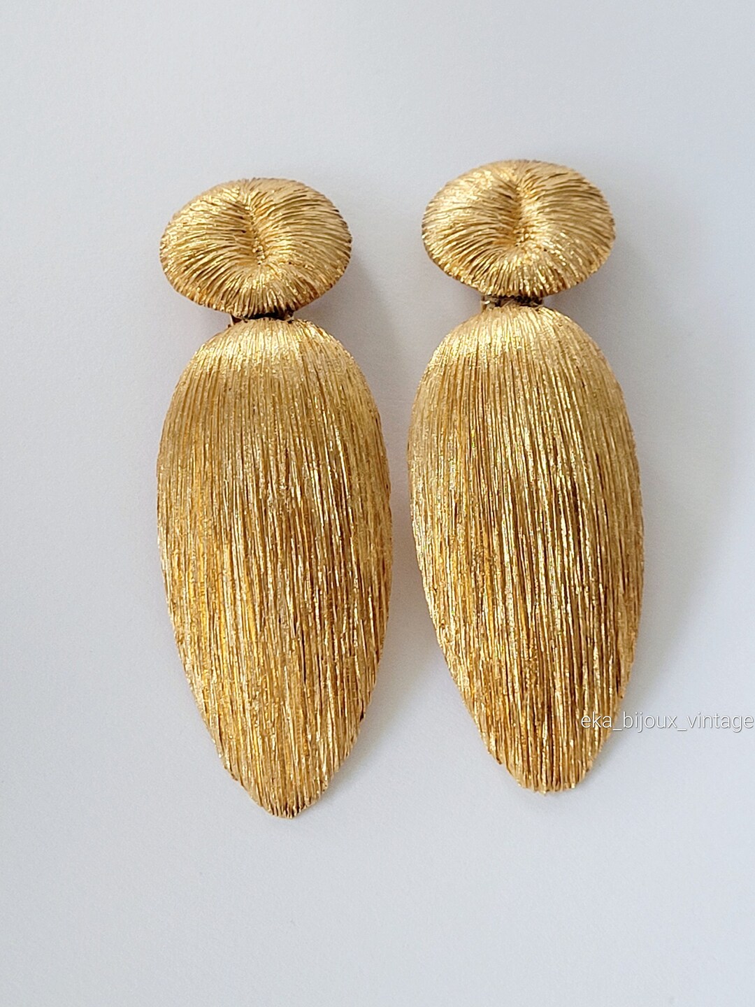 Rech Large Vintage Earrings GR Etsy