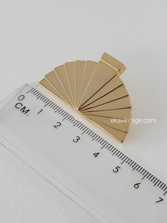 Karl Lagerfeld - Vintage Fan Brooch - Etsy Israel