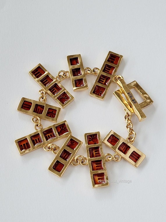 Bracelet Vintage BICHE DE BERE PARIS - Doré, Occasion, Bijou Rétro