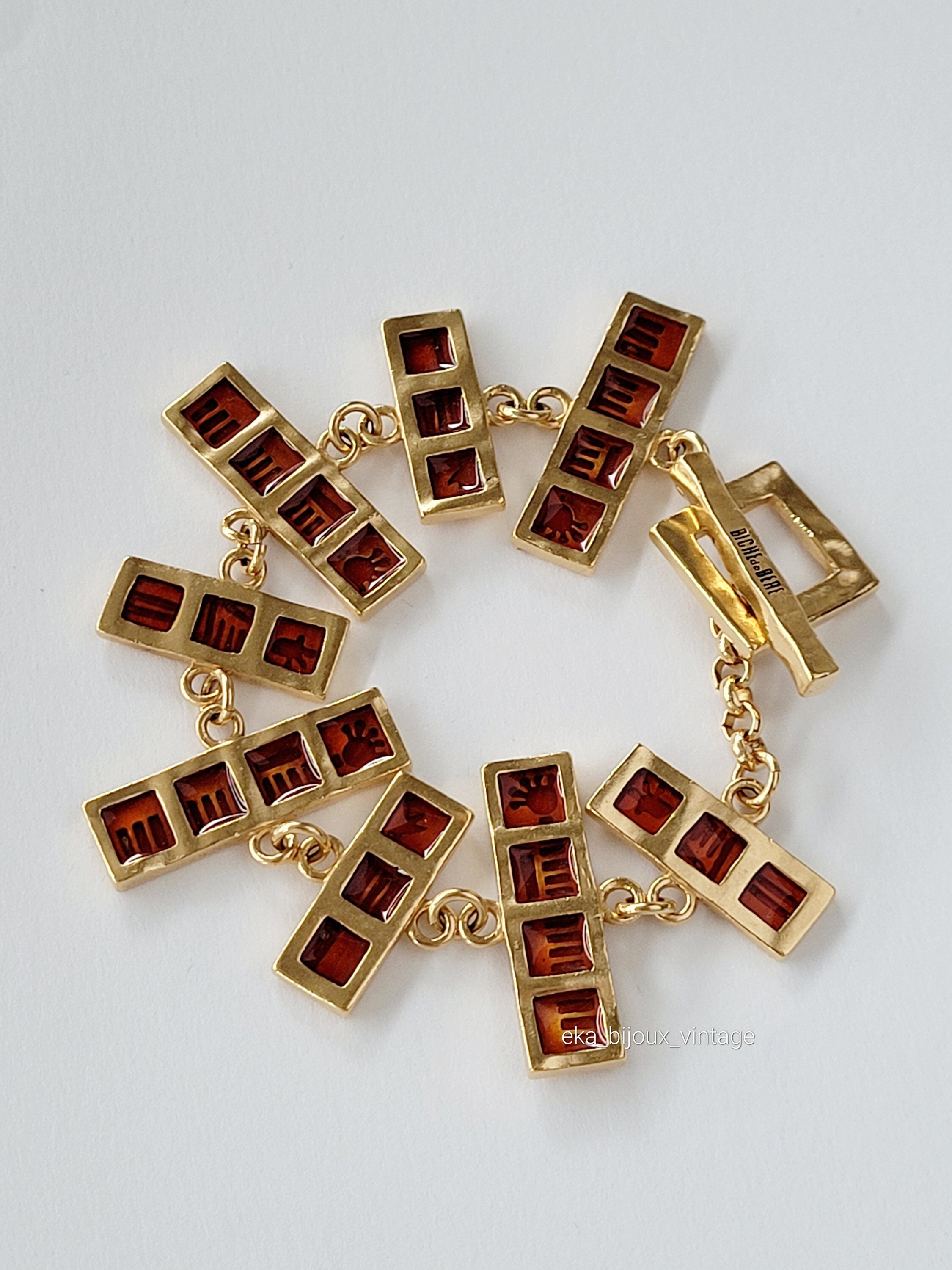Bracelet Signé Biche De Bere En étain Doré - Édition Limitée 345/489 - Occasion