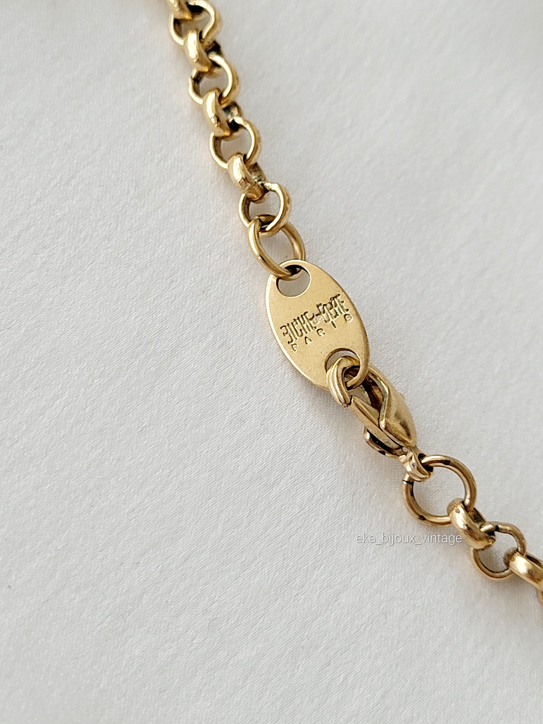 Pendentif Collector Biche De Bere N°3 - Créateur Français - Étain Doré - Occasion