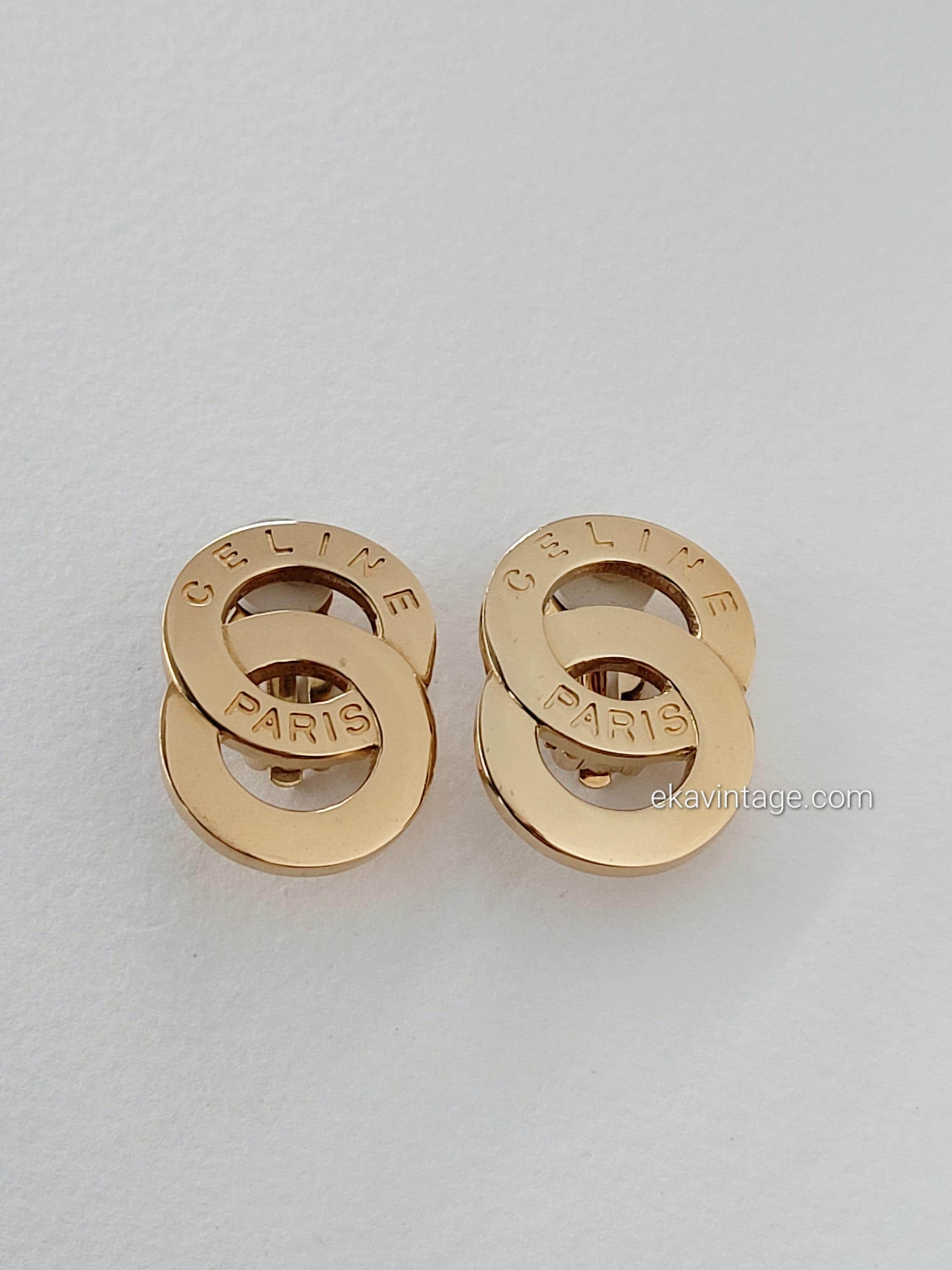 Celine Earrings Vintage - Etsy