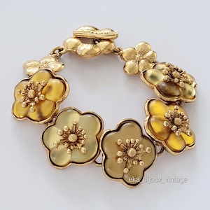 Kenzo Paris Prachtige vintage Flowers armband afbeelding 1