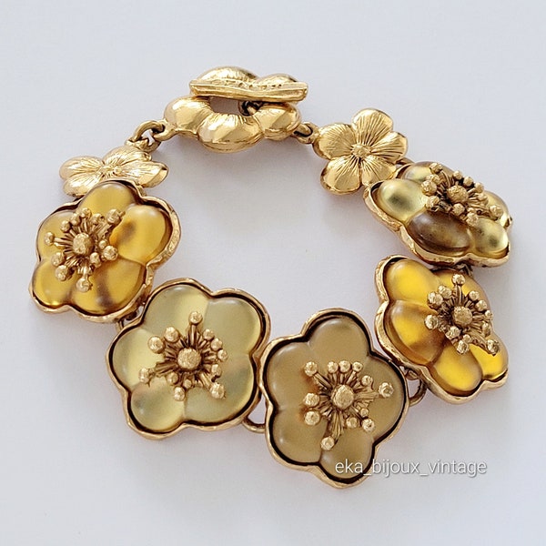 Kenzo Paris - Magnifique bracelet vintage Fleurs