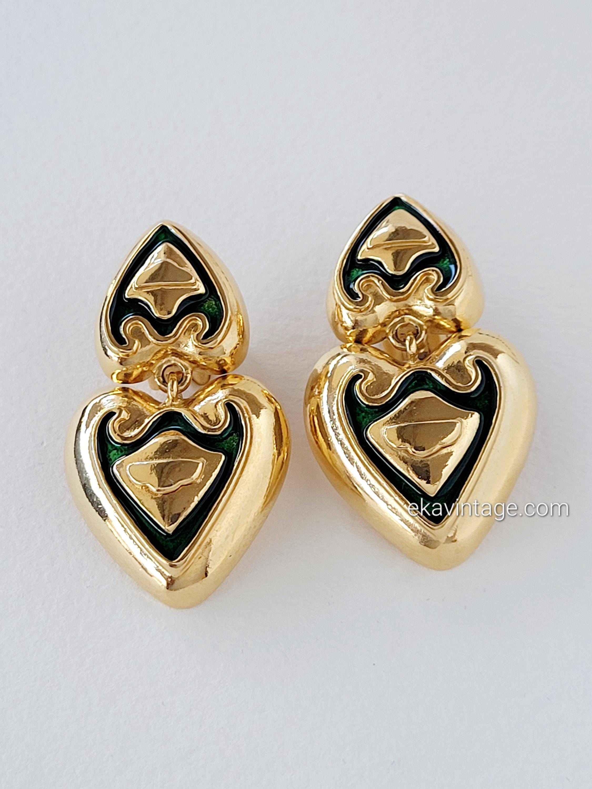 Escada - Vintage Earrings - Etsy