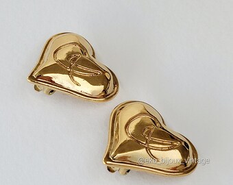Christian Lacroix - Vintage Heart CL Earrings - Etsy Christian Lacroix - Vintage Heart CL Earrings - Etsy