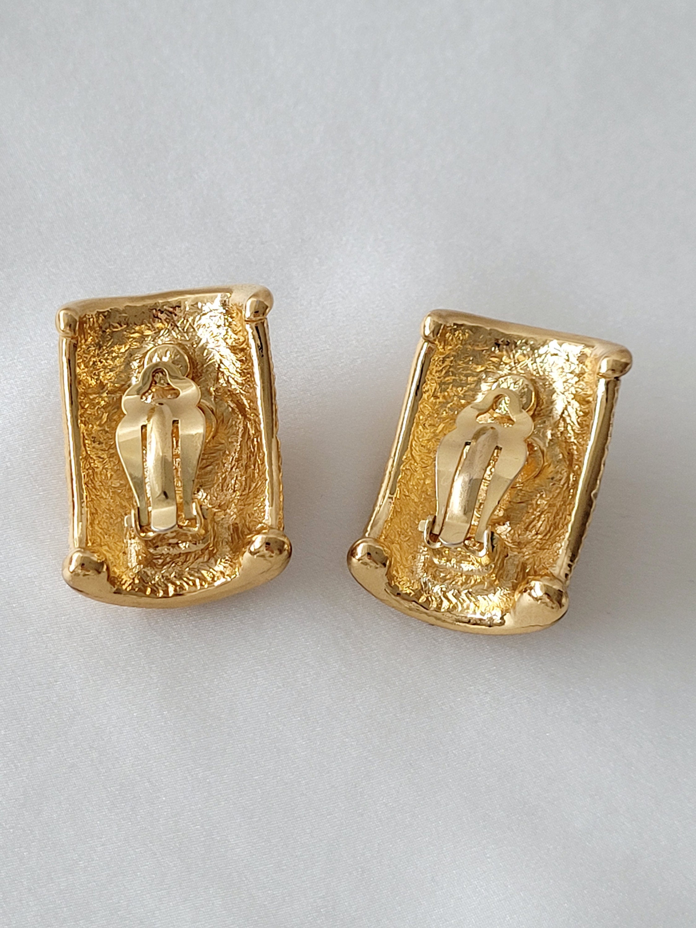 Boucles D'Oreilles Vintage Jacques Esterel Paris - Paire - Haute Couture Française - Occasion