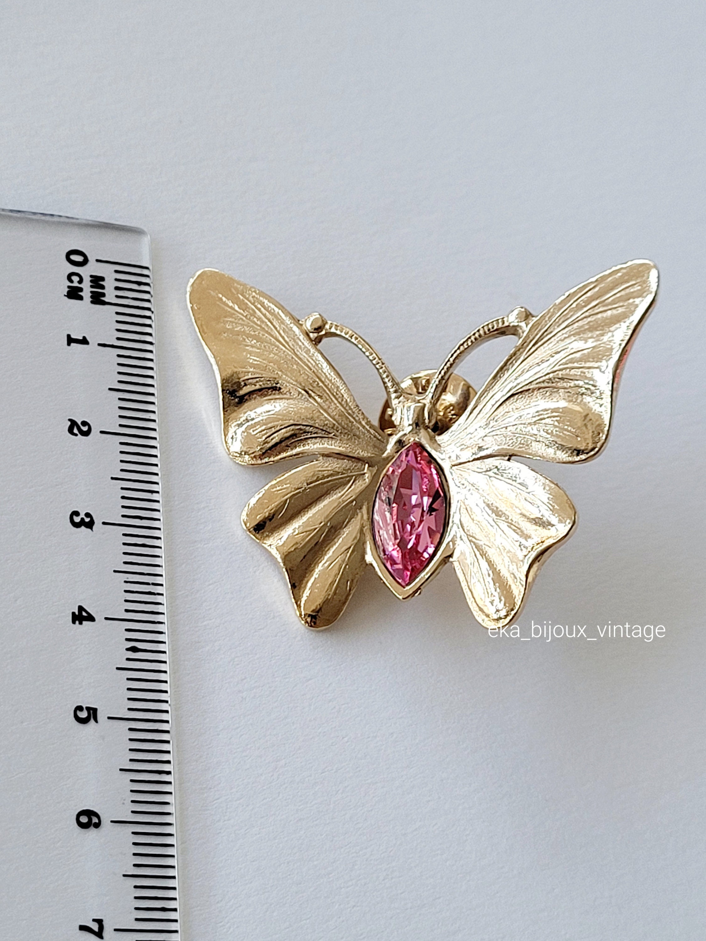 Philippe Ferrandis - Pink Butterfly Brooch - Etsy