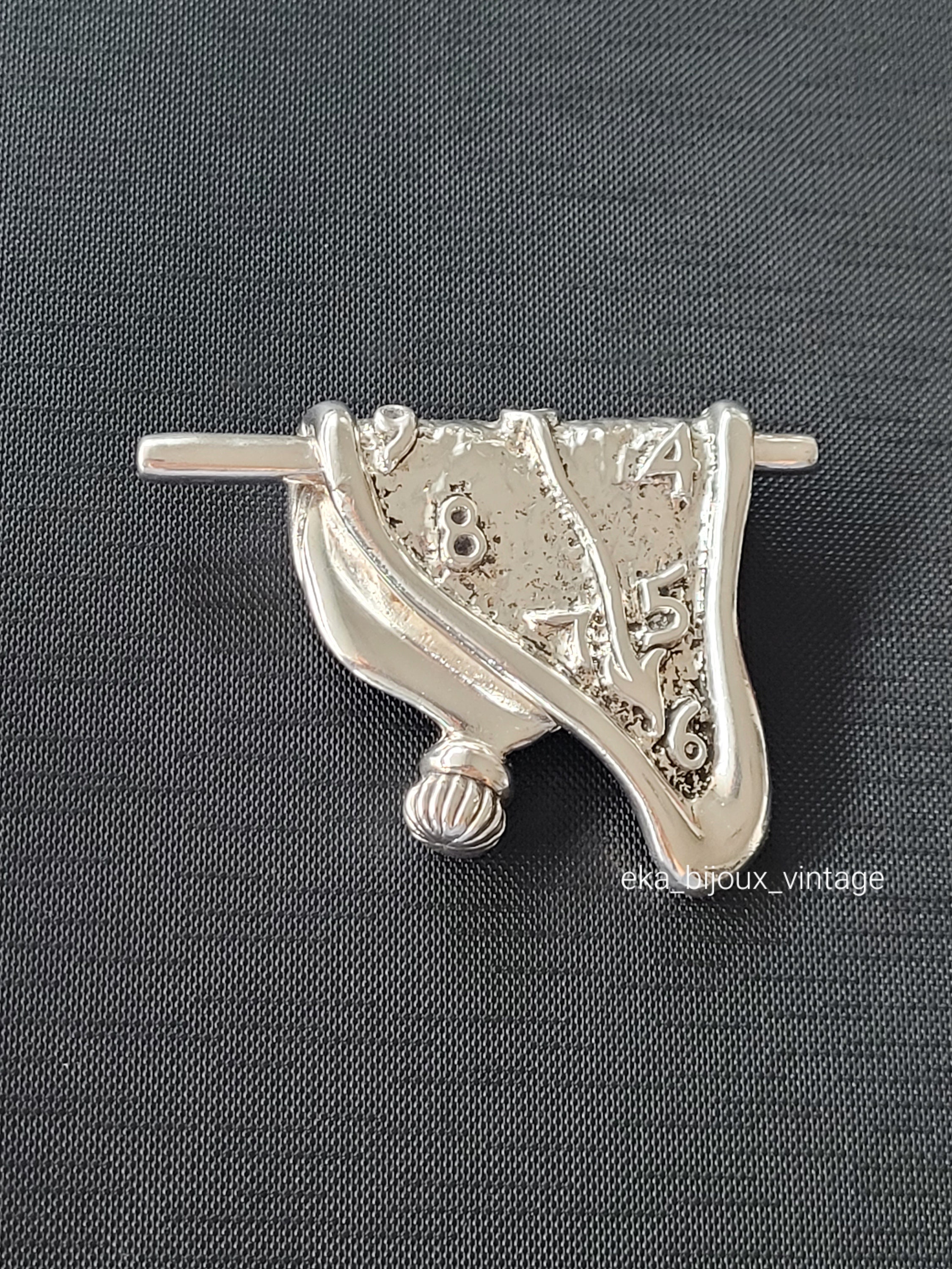 Broche Originale Signée Sidney Carron Paris - Sculpture Métal Argenté Et Doré, Occasion Excellent état