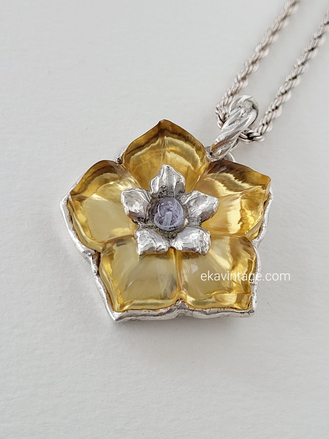 Kenzo - Flower Pendant Necklace - Etsy