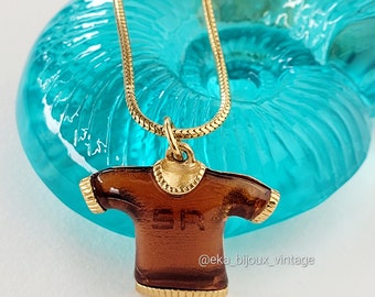 SONIA RYKIEL Vintage Gold Plated With Faux Pearl Pendant