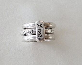 ysl silver ring