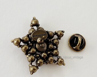 Broche Vintage à Strass Sonia Rykiel - Pin's Argenté Occasion, élégant