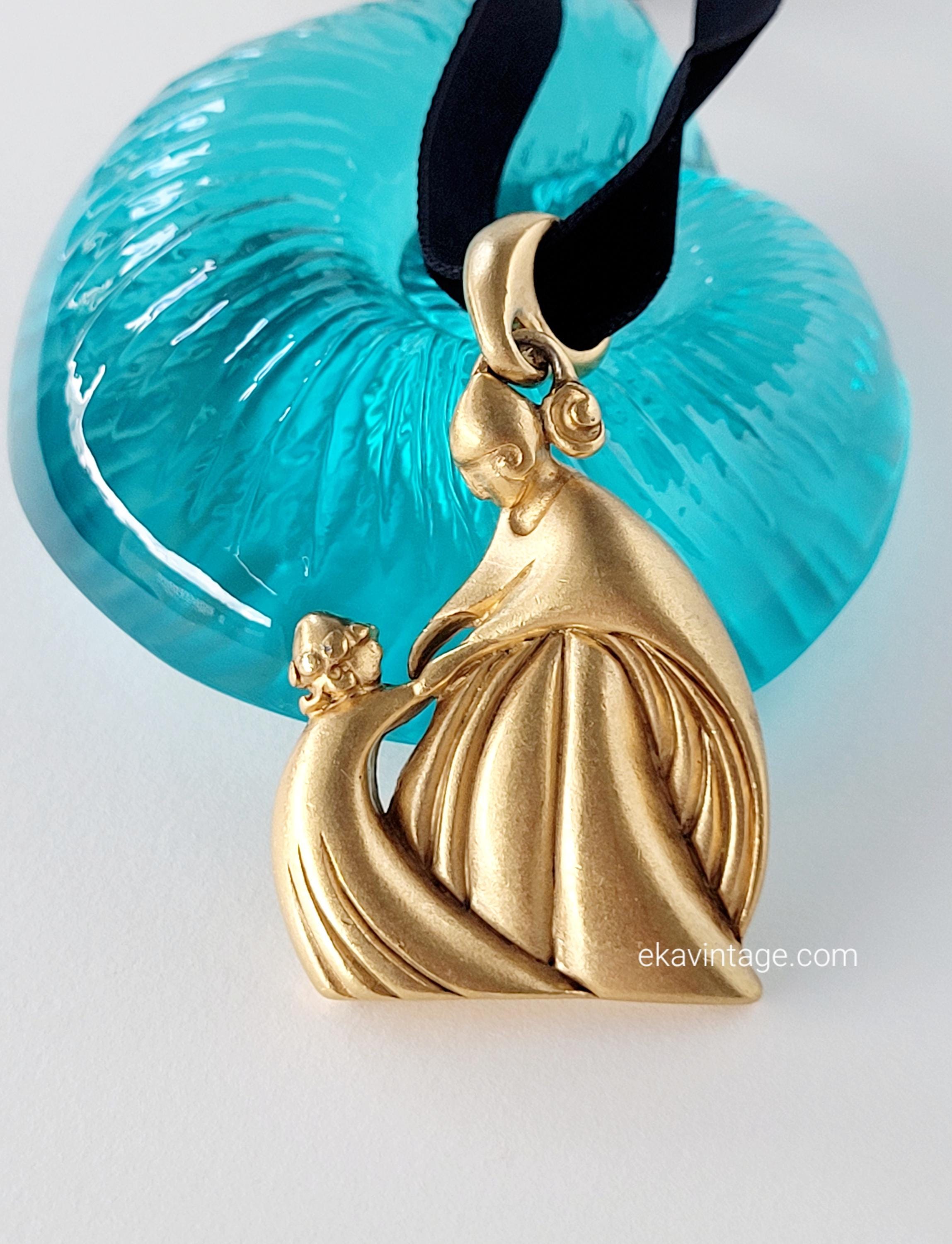 Lanvin - Vintage Pendant - Mother and Daughter - Etsy