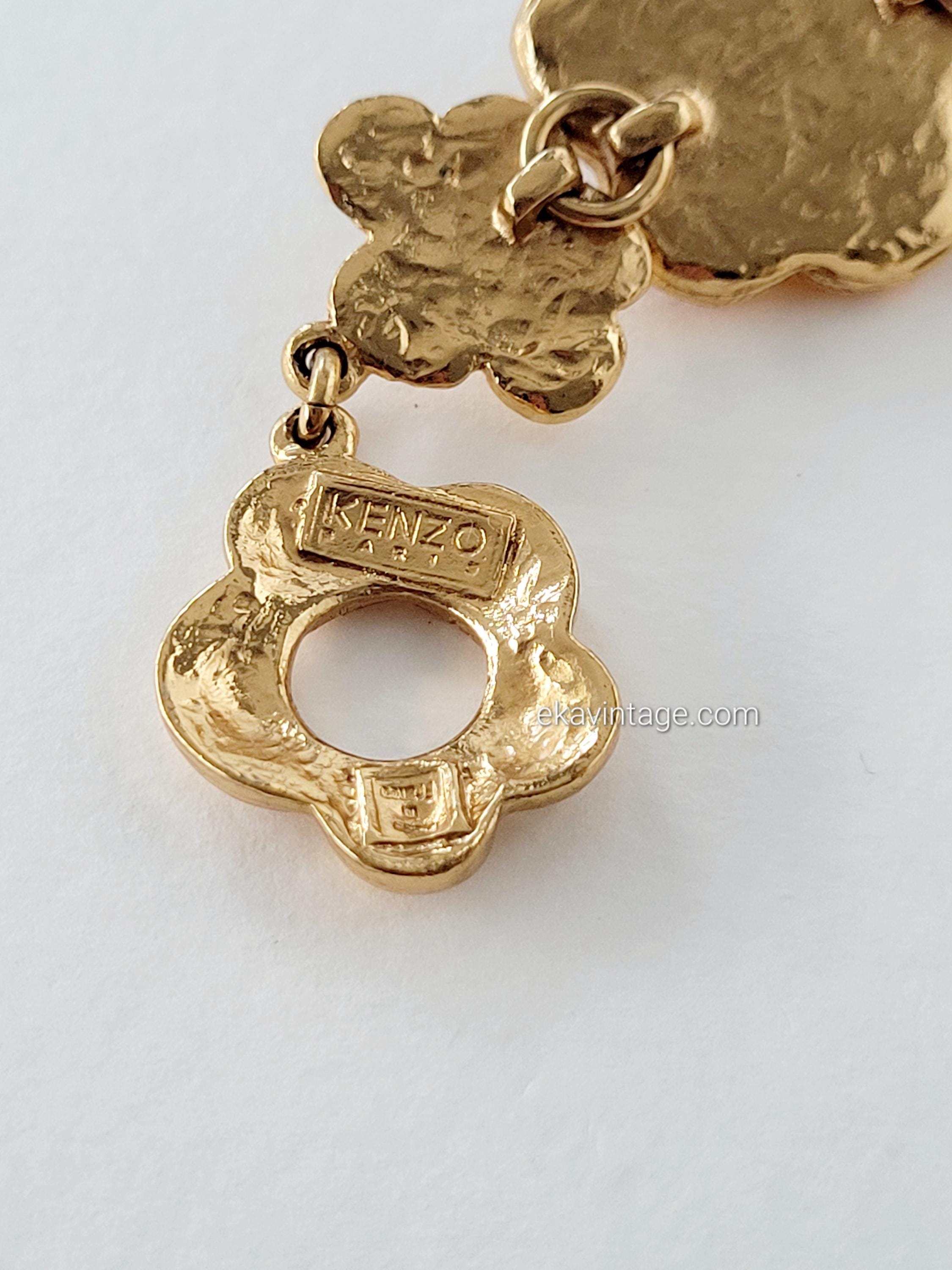 vintage KENZO◯gold mantel bracelet◯rare vintage KENZO◯gold mantel bracelet◯rare