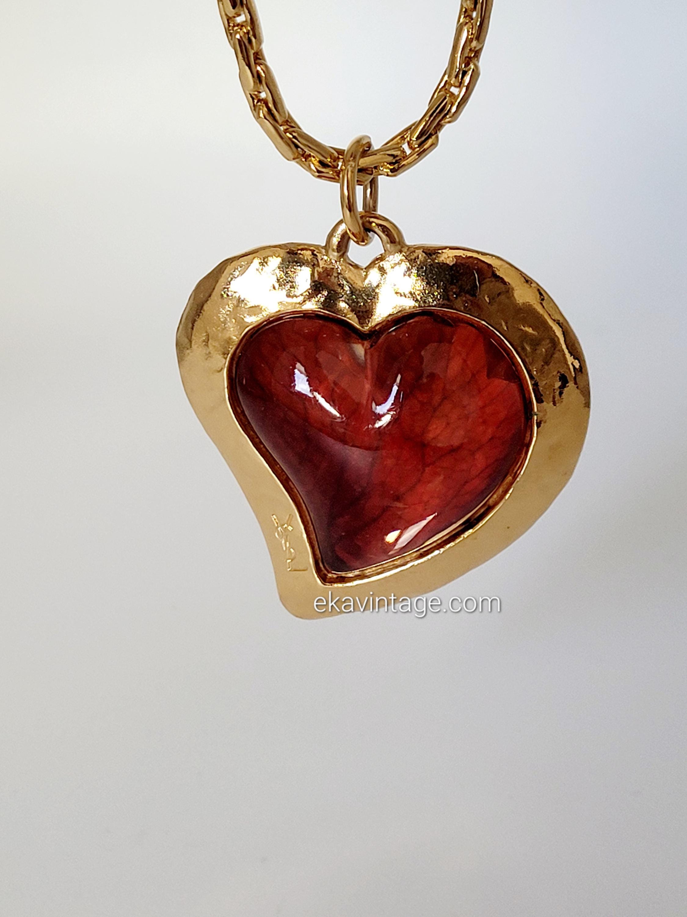 Saint laurent heart necklace - Etsy 日本