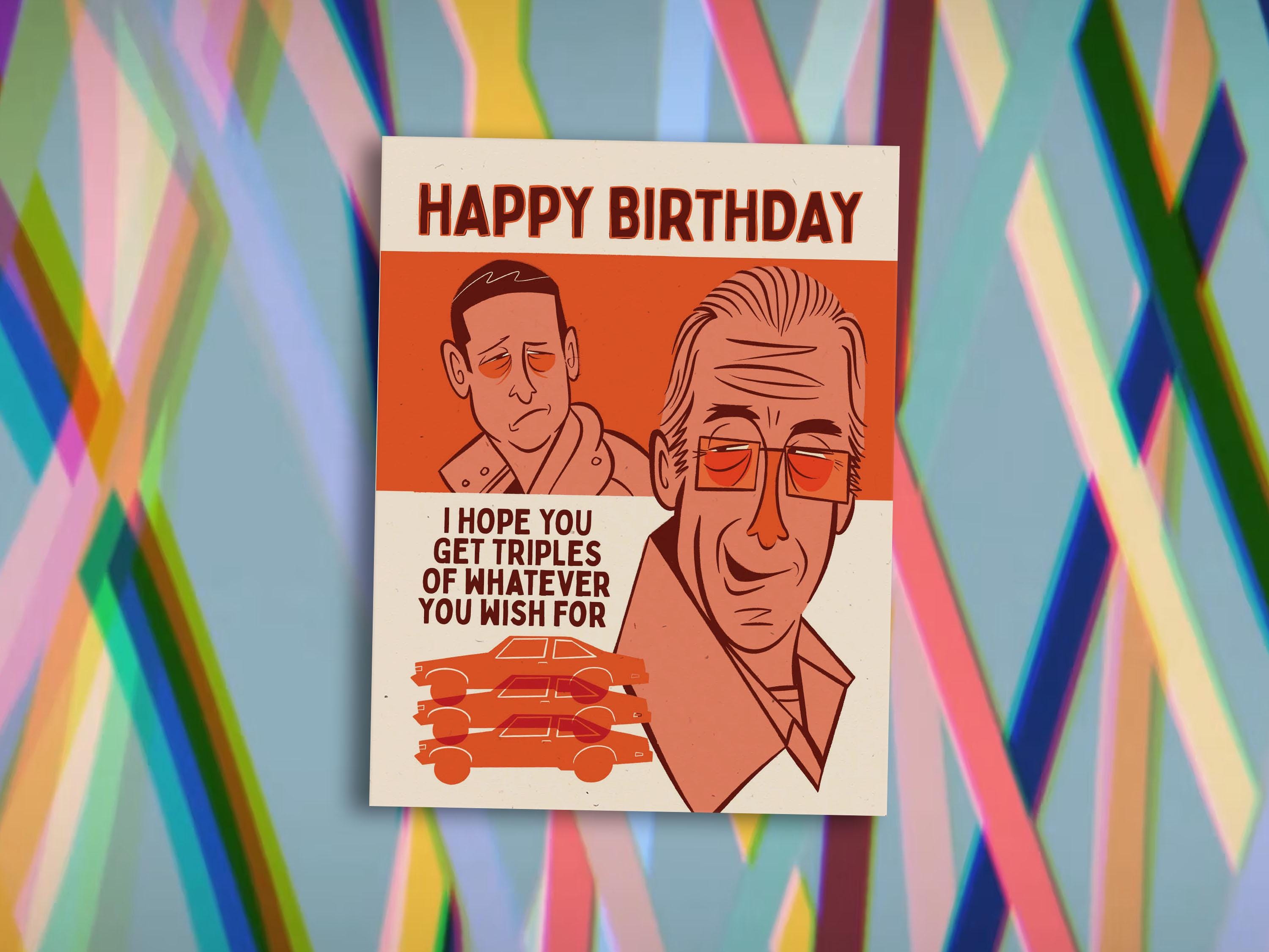 Triple Novas Birthday Card / ITYSL / Greeting Card / I Think You