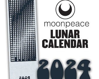 MoonPeace 2024 Lunar Calendar - Midnight Blue, 2024 Moon Calendar, Phases