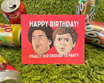 Superbad - Birthday Card / greeting card / Finally Old Enough to Party / funny card for her / card for him / card for them