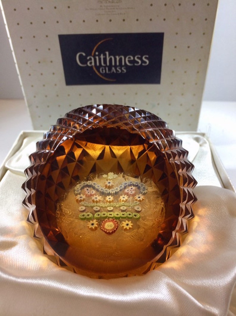 Golden Jubilee Crown Basket Limited Edition Caithness Glass Etsy