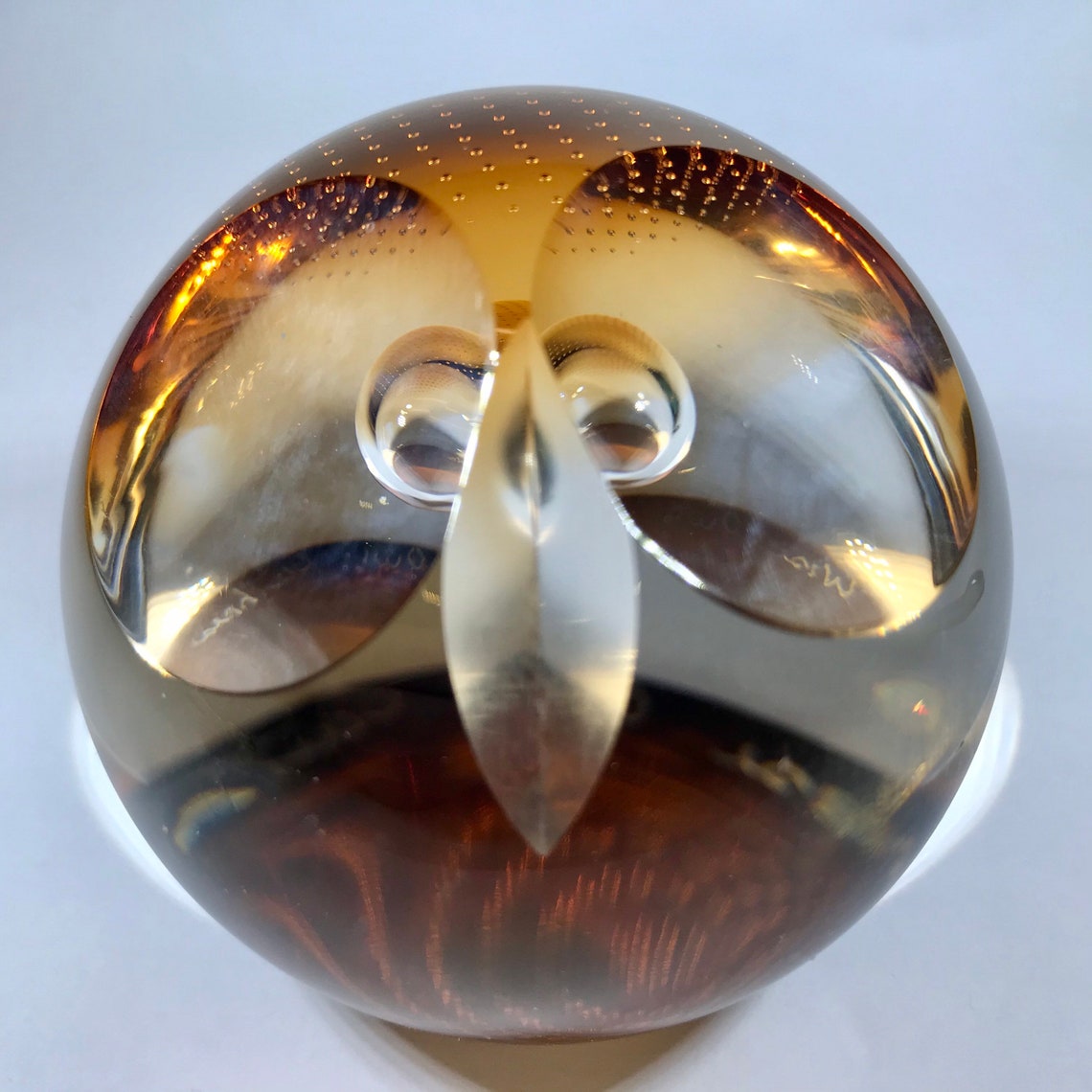 Wise Owl Caithness Glass Paperweight Alastair Macintosh Etsy