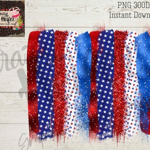 4th of July Patriotic Summer Brush Stroke Background Dye Sublimation Design Digital Download