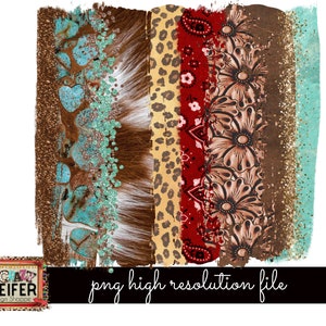 Western Brush Stroke Background Dye Sublimation Design Digital Download