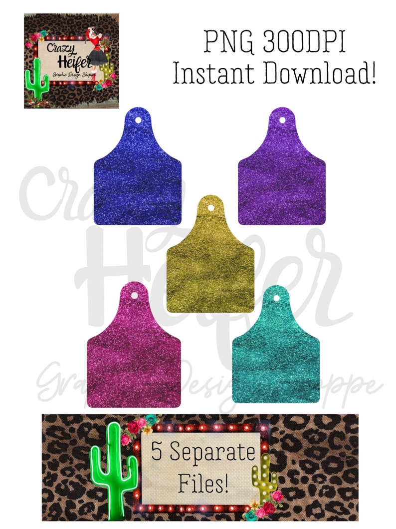 Download Cattle Ear Tag Cow Tag Glitter Clipart PNG Scrap book Dye ...