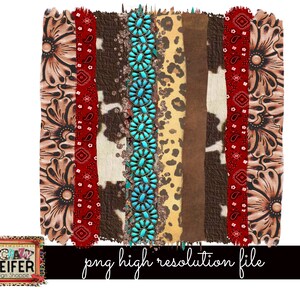 Western Brush Stroke Background Dye Sublimation Design Digital Download