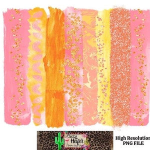 Summer Lemonade Brush Stroke Background Dye Sublimation Design Digital Download
