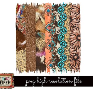 Western Brush Stroke Background Dye Sublimation Design Digital Download