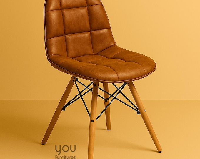 Chair - Dining Chairs - Metal Framed Chair - Wooden Legs - Chairs for Living Room - Leather Chair - Velvet Chair