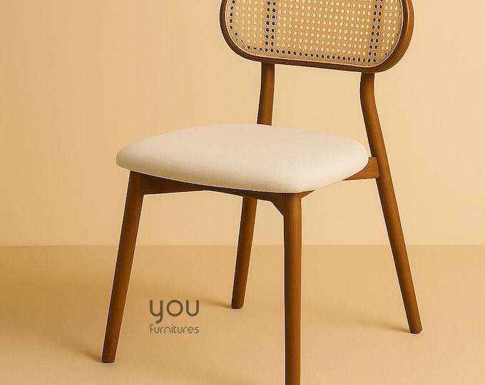 Wooden Rattan Dining Chair - Rattan Chair - Wooden Legs - Living Room Kitchen Dining Room Chairs - Home Decor Home Design Dining Set Options