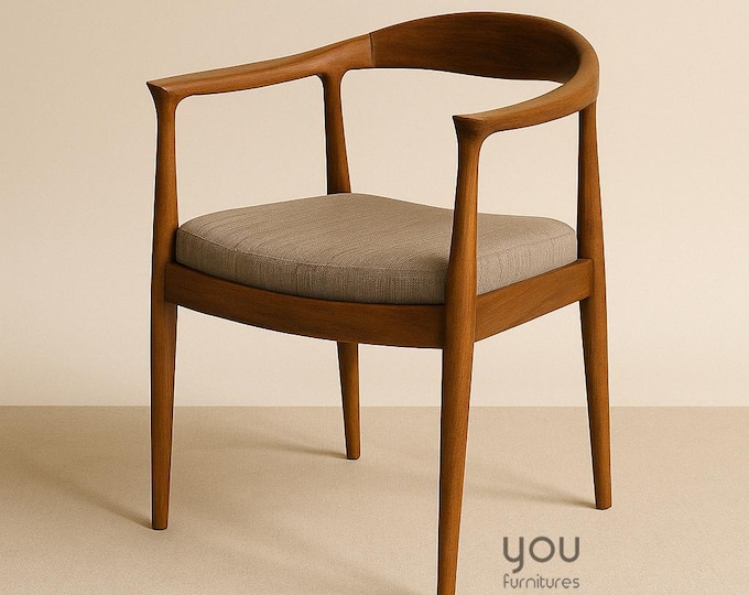 Chair - Mid Century Chair - Handcrafted Chair - Leather/Velvet Seat - Modern - Chairs for Living Room - Chairs for Dining