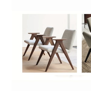 Chair - Wooden Dining Chair - Wooden Legs - Living Room - Kitchen - Office Chair - Cafe Chair - Dining Chair