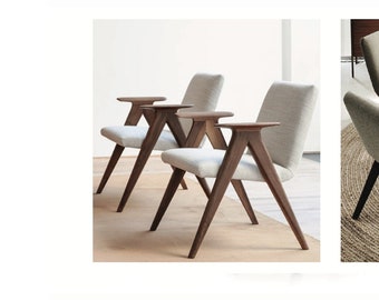 Chair - Wooden Dining Chair - Wooden Legs - Living Room - Kitchen - Office Chair - Cafe Chair - Dining Chair