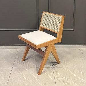 Pierre Jeanneret Style Chair - Vintage Dining and Living Room Chair - Rustic Dining Set Options - Personalized Set for Home Design