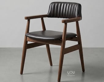 Chair - Stitched Dining Chair - Solid Wood - Dining Room Chair - Living Room - Kitchen - Office Chair - Cafe Chair - Dining Chair