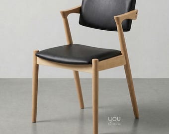 Handmade Mid Century Style Chair – Customizable Upholstery - Solid Wood