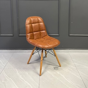 Chair - Dining Chairs - Metal Framed Chair - Wooden Legs - Chairs for Living Room - Leather Chair - Velvet Chair