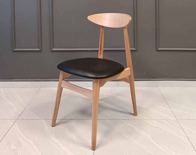 Wooden Dining Chair - Chairs - Leather Chairs - Velvet Chairs - Wooden Legs - Living Room - Kitchen Chair - Office Chair
