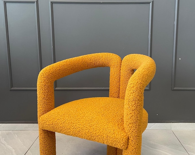 Scandinavian Upholstered Chair - Dine Chair - Wooden Legs - Modern Living Room Chair - Home Design Home Decor Vintage Dining Set Options