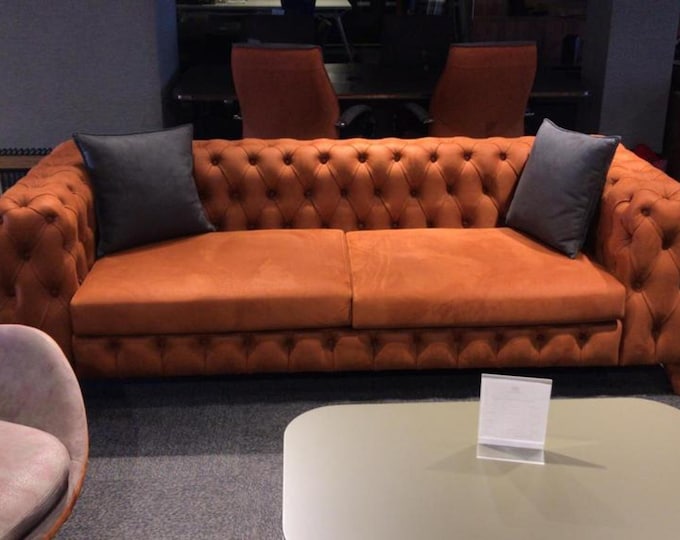 Chesterfield Sofa - Chesterfield - Vegan Leather - Velvet - Linen