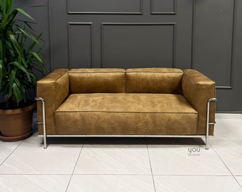 Sofá - Sofá Moderno - Sofá Doble - Sofá Salón - Tela Personalizada - Terciopelo - Lino - Cuero Vegano