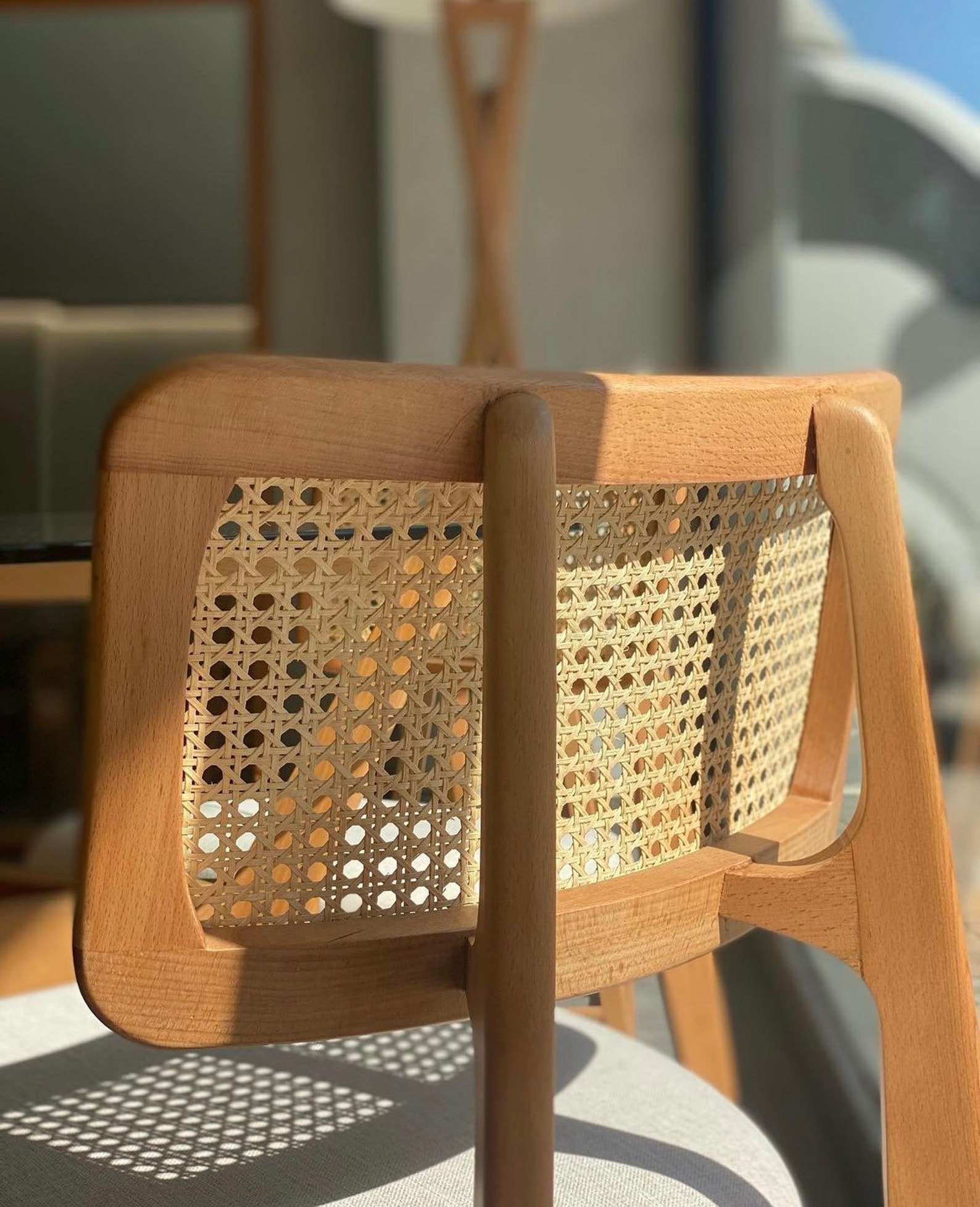 Wooden Rattan Dine Chair Vintage Dining and Living Room Chairs Dining Set Options With ...